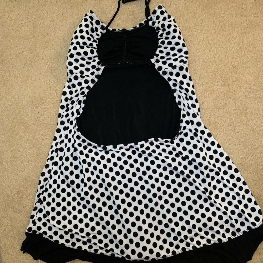 Catalina Suddenly Slim Polka Dot Halter Tankini Swim Top – Size Large (12–14) - Picture 8 of 12